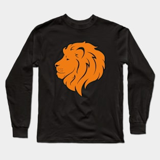 orange lion head Long Sleeve T-Shirt